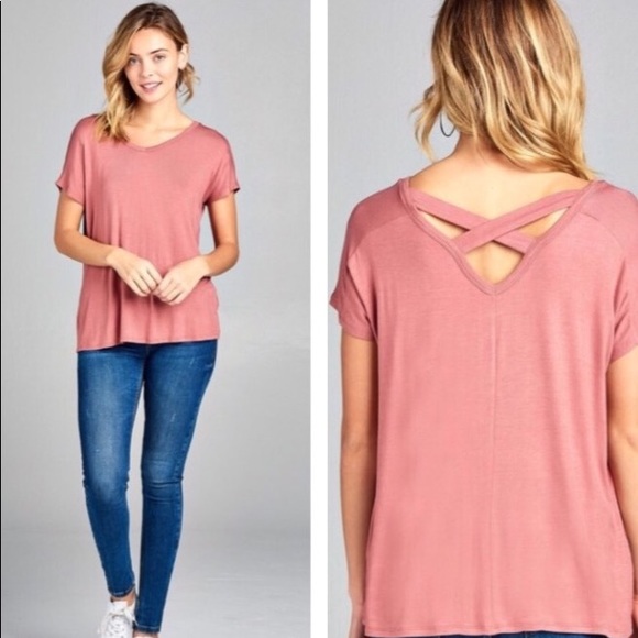 Tops - Cross Back Dolman Tunic Top